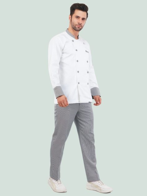 Buy white chef coat for men and women online at Lintex 1 Chef coat image