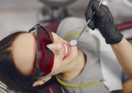 beautiful girl sitting dentist s office 1157 29153