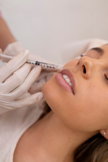 close up woman getting lip filler with injection 23 2149313539